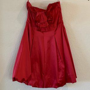 Salmon-colored Coast strapless satin dress - size 6 US (10UK)